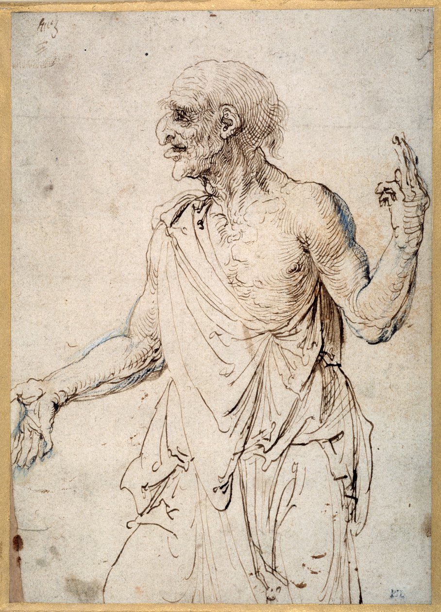 Ein alter Mann gestikuliert von Albrecht Dürer