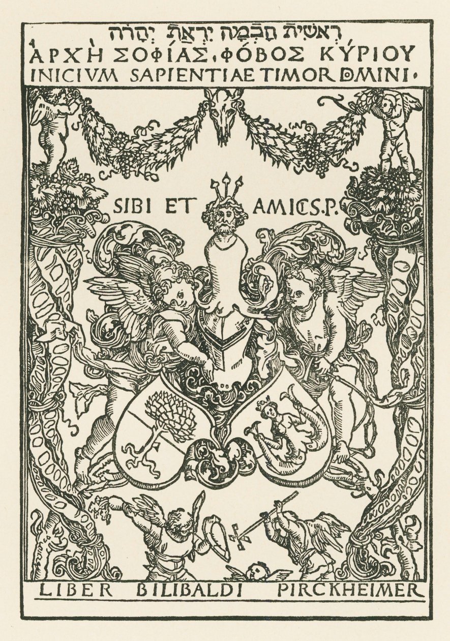 Exlibris von Willibald Pirckheimer von Albrecht Dürer or Duerer