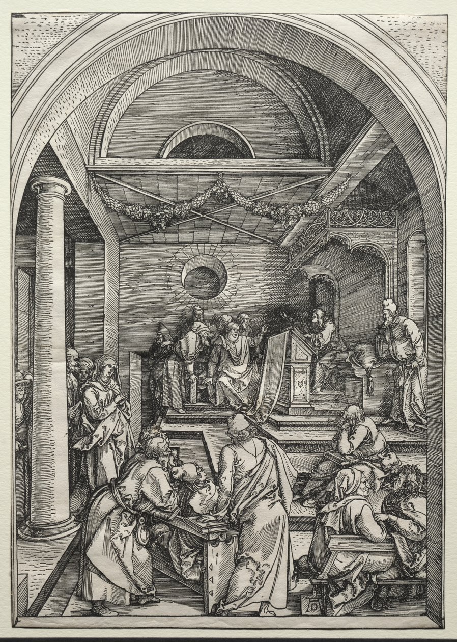 Christus im Gespräch mit den Ärzten (um 1503-1504) von Albrecht Dürer or Duerer