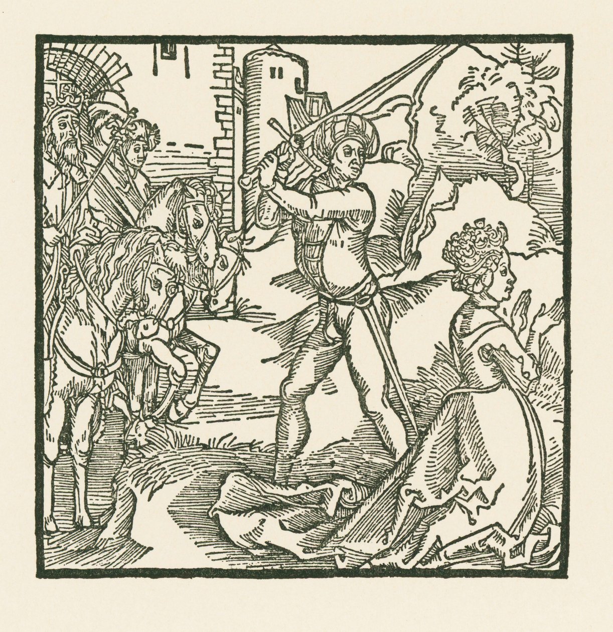 König Jehu lässt seine Frau Isebel enthaupten von Albrecht Dürer or Duerer