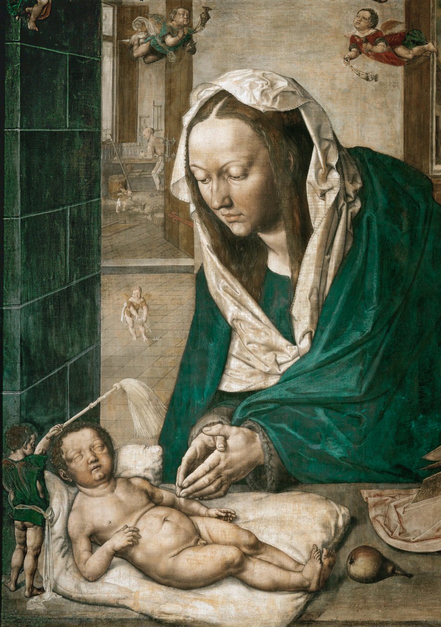 Madonna mit Kind, zentrales Panel des Dresdner Altars, ca. 1496 von Albrecht Dürer or Duerer
