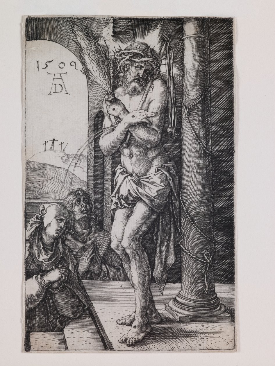 Der Schmerzensmann an der Säule, aus der Serie "Die kleine Passion" von Albrecht Dürer or Duerer