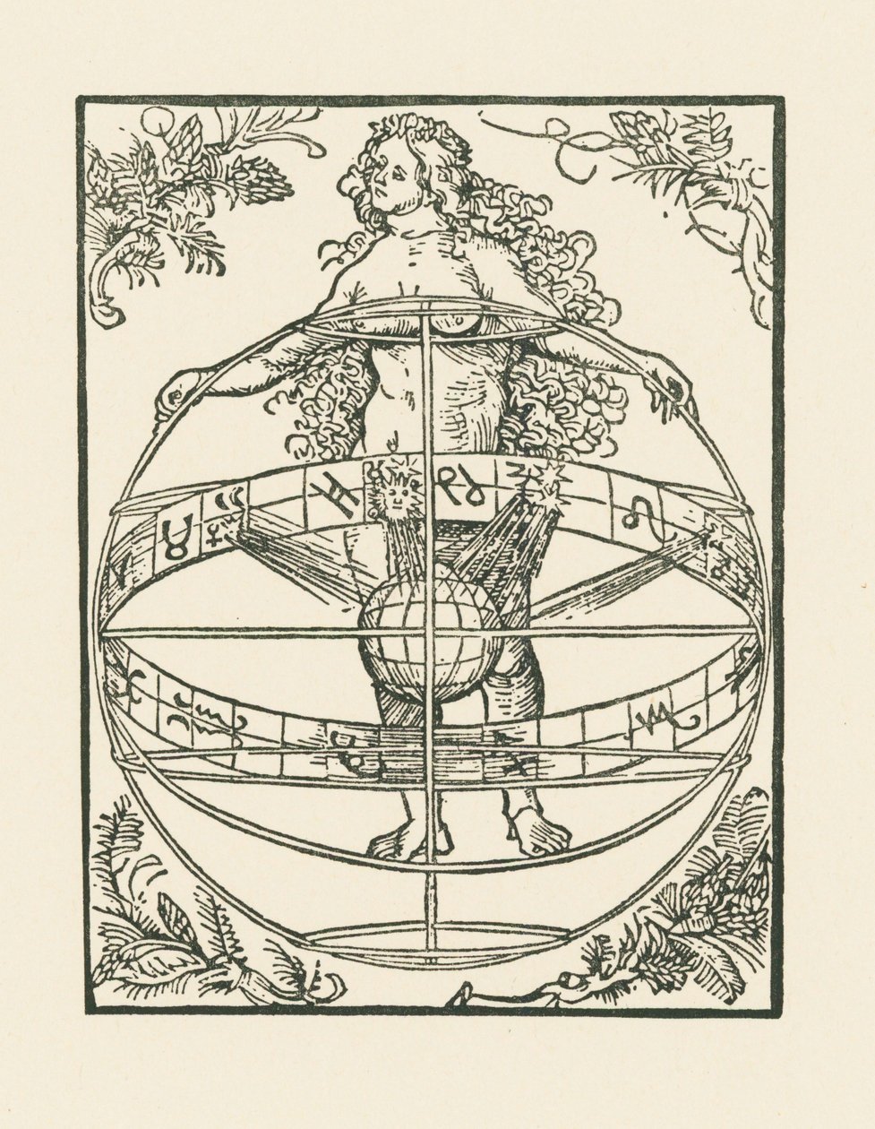 Nackte Frau mit dem Tierkreis von Albrecht Dürer or Duerer