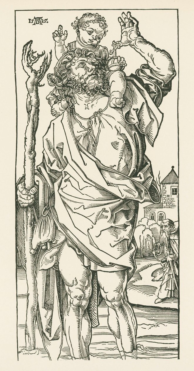 Sankt Christophorus. Nürnberg von Albrecht Dürer or Duerer