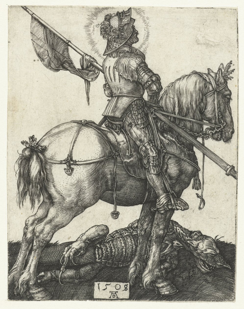 Sankt Georg und der Todesdrache von Albrecht Dürer or Duerer