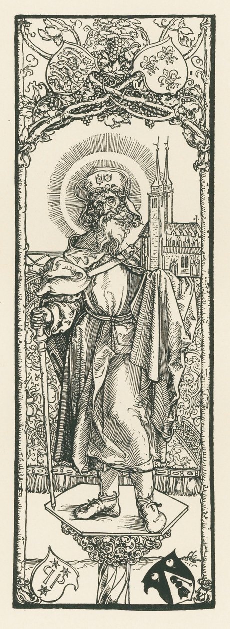 Heiliger Sebald auf der Säule, um 1501 von Albrecht Dürer or Duerer