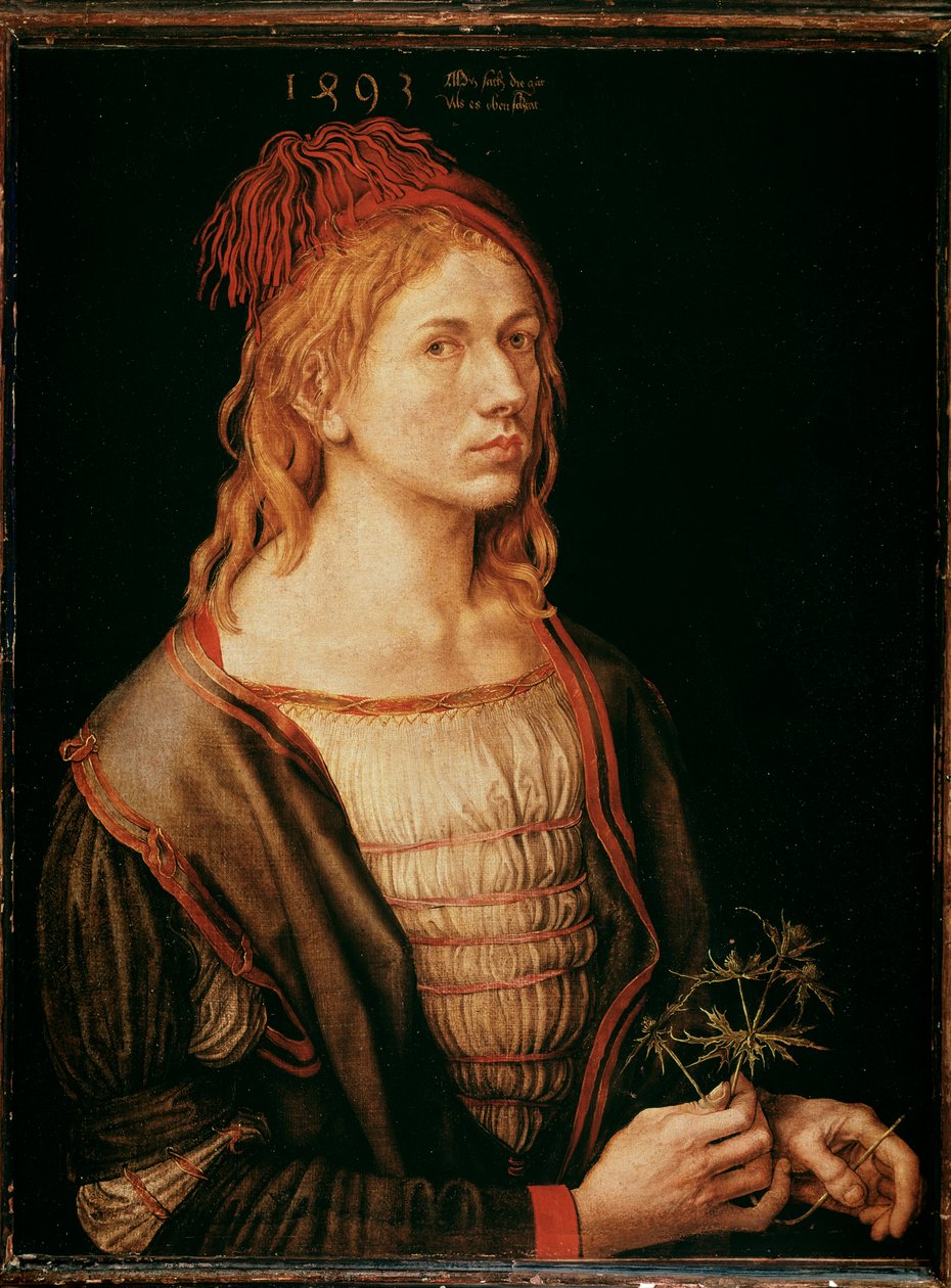 Selbstporträt mit einer Distel von Albrecht Dürer