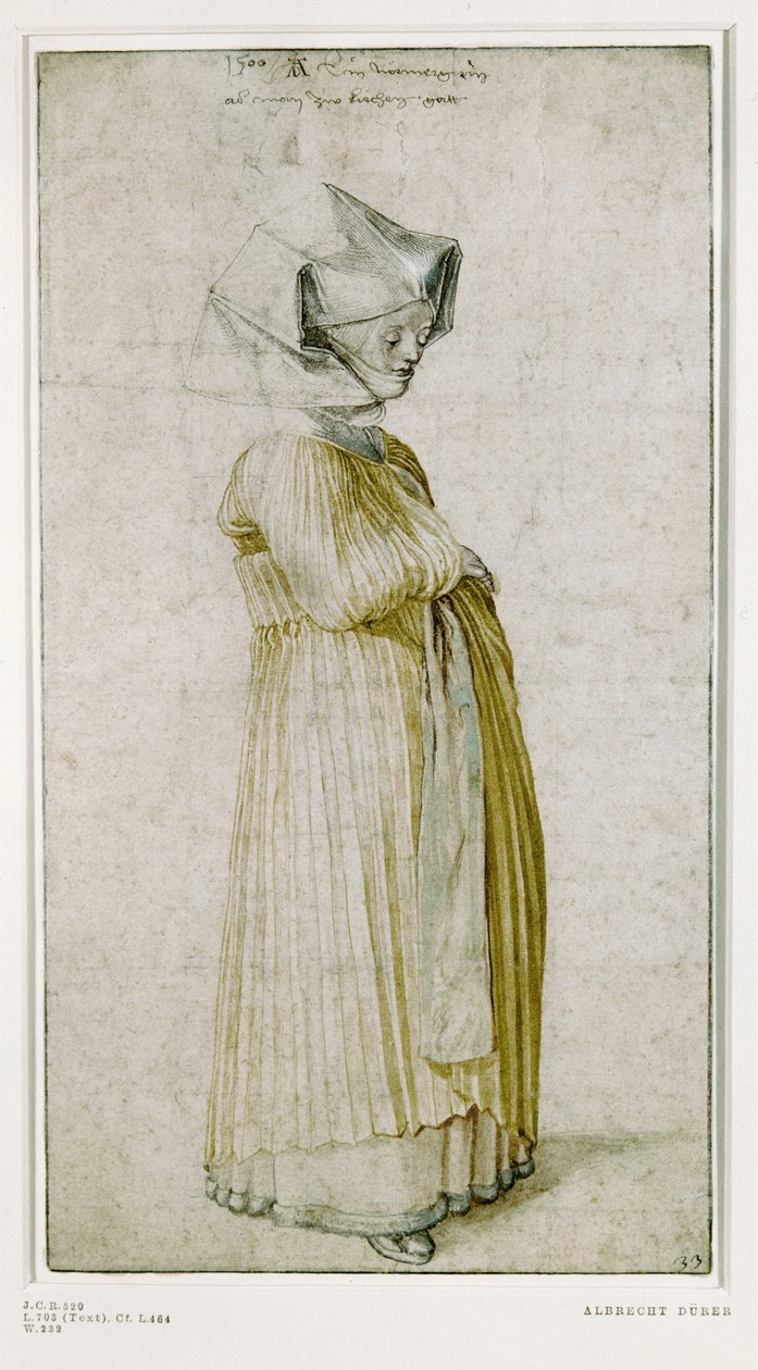 Studie eines weiblichen Kostüms von Albrecht Dürer or Duerer