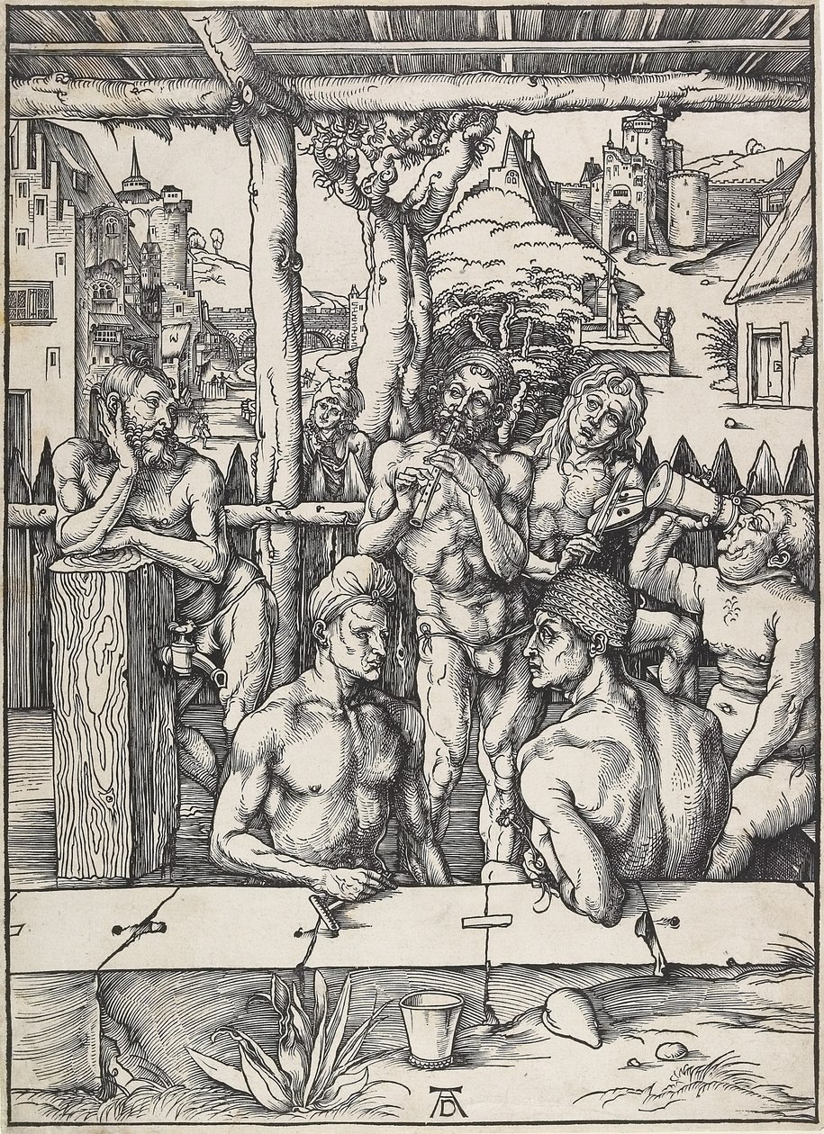 Das Männerbad, ca. 1496-1497 von Albrecht Dürer