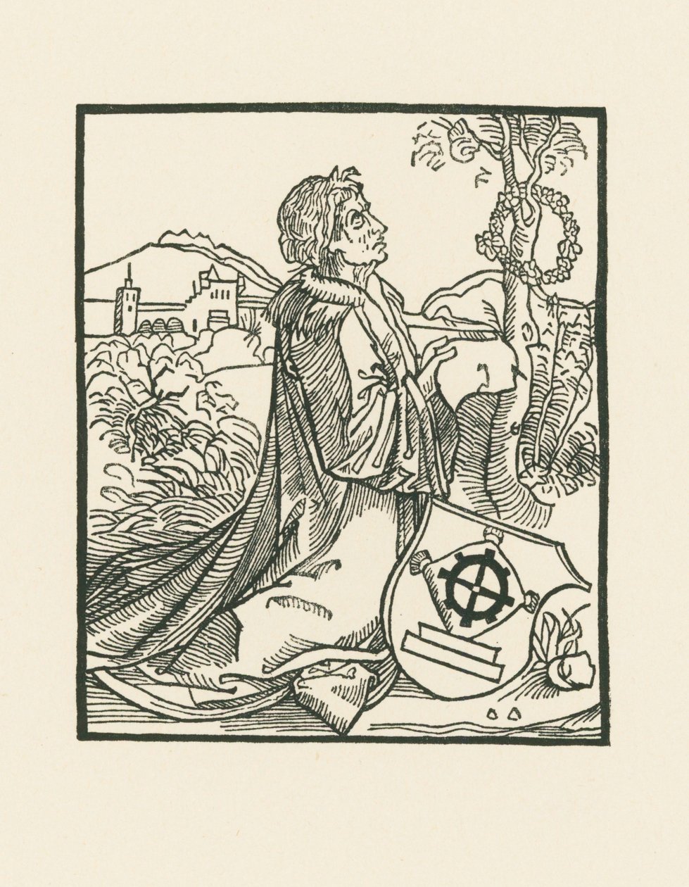 Der Dichter Sebastian Brant kniend von Albrecht Dürer or Duerer