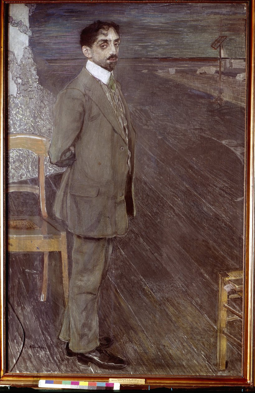 Porträt des Dichters Michail Kusmin von Aleksandr Jakovlevic Golovin