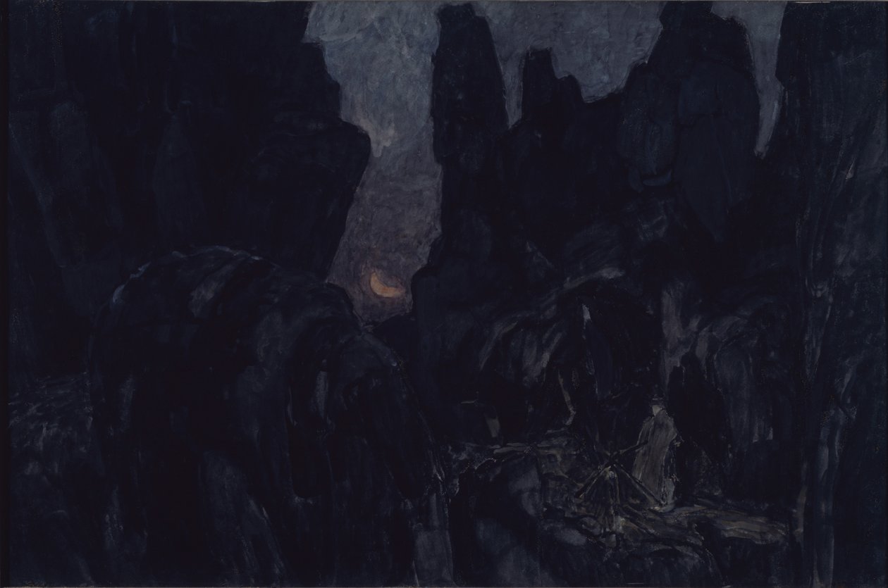 Bühnenbild für die Oper Carmen von G. Bizet, 1908 von Aleksandr Jakovlevic Golovin