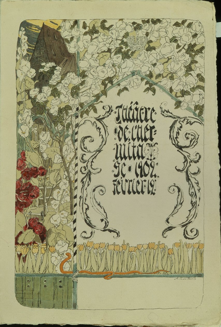 Theaterprogramm für das Theaterstück Faust, 1902 von Aleksandr Jakovlevic Golovin