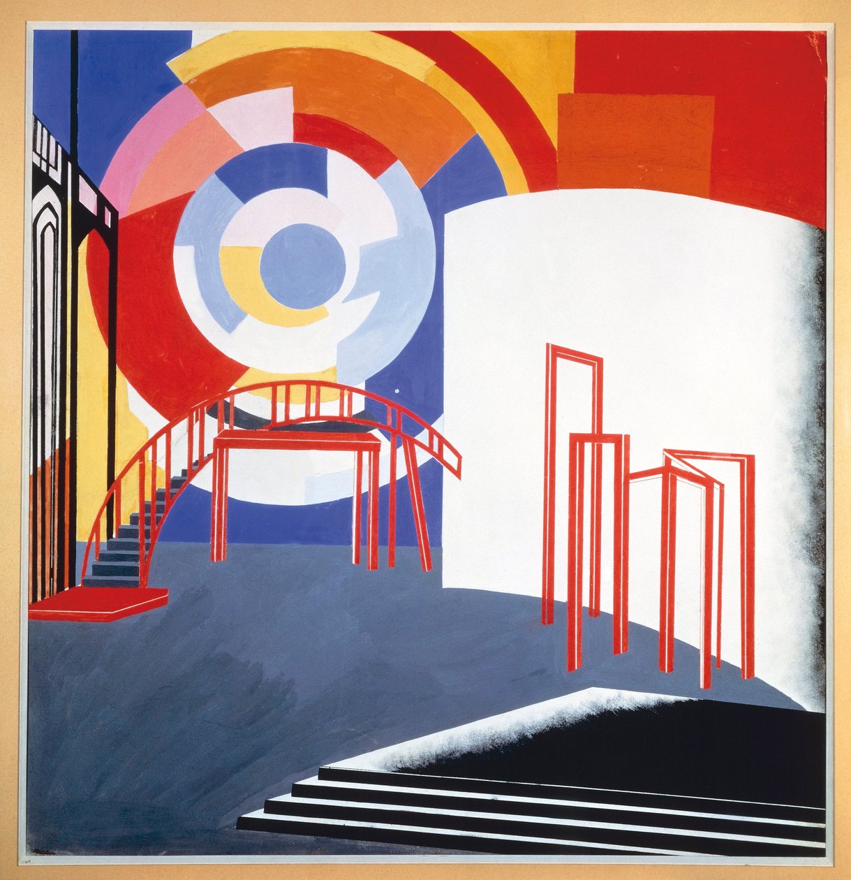 Entwurf für ein Bühnenbild, ca. 1924 von Aleksandra Aleksandrovna (1884-1949) Ekster