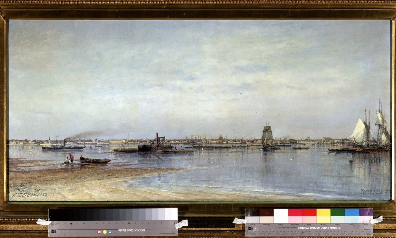Blick auf die Ufer des Flusses Newa in Sankt Petersburg von Aleksei Petrovich Bogolyubov