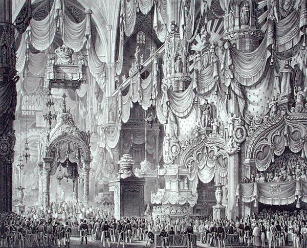 Krönung von Ferdinand I. (1793-1875) im Mailänder Dom von Alessandro (after) Sanquirico