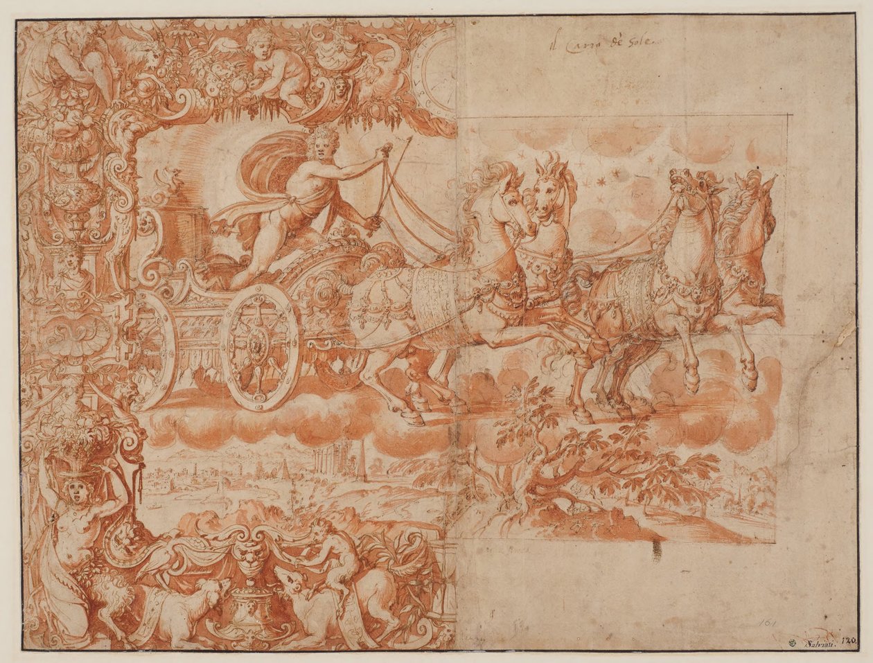 Phaeton fährt die Quadriga von Alessandro Allori