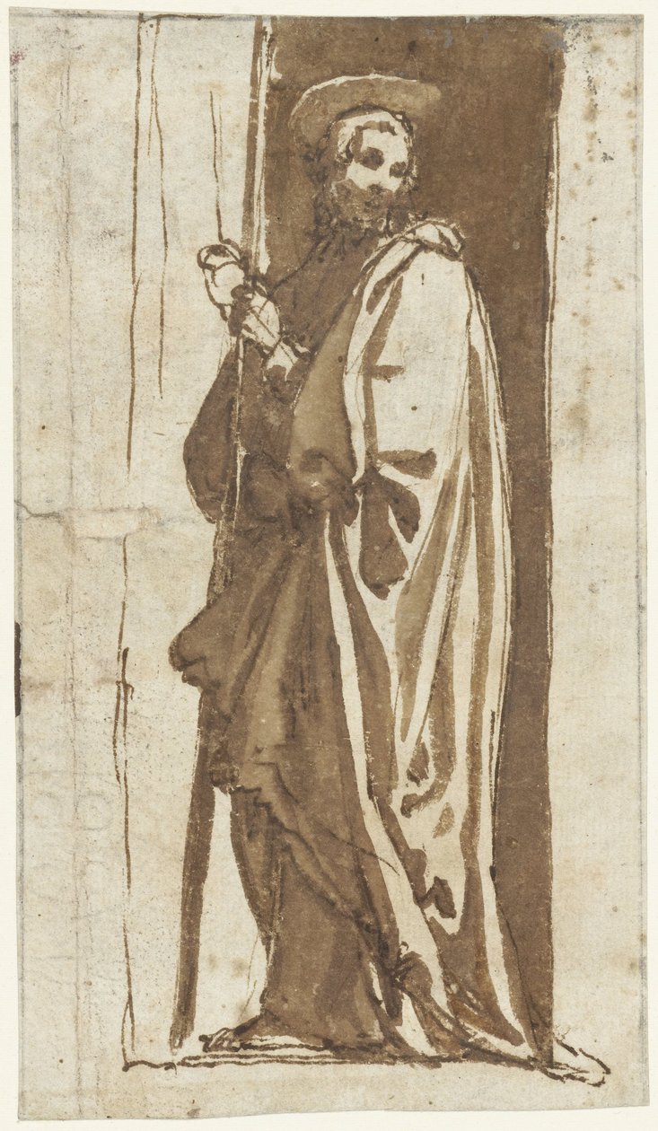 Stehender Heiliger in einer Nische (Johannes der Täufer?) von Alessandro Casolani (possibly)
