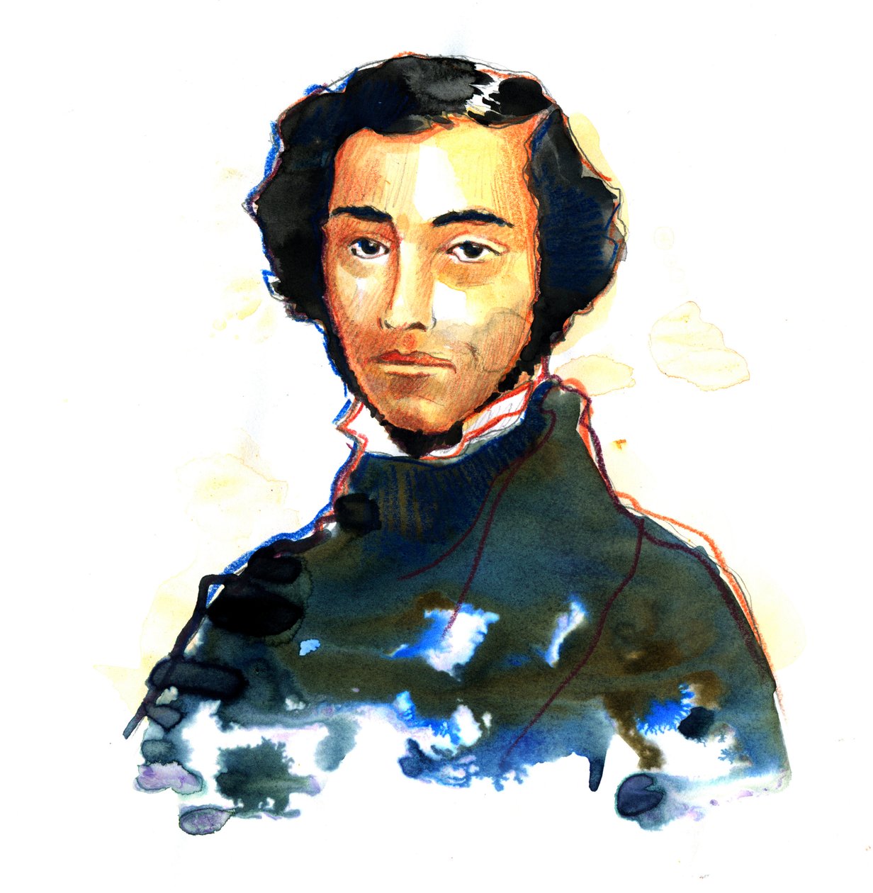 Charles-Alexis-Henri Clerel de Tocqueville (1805-59) - Porträt von Alexis de Tocqueville, französischer Historiker und Politiker von Alessandro Lonati