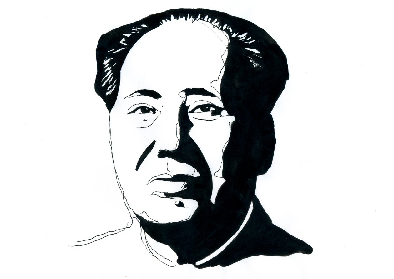 Porträt des chinesischen kommunistischen Revolutionärs und Gründers der Volksrepublik China Mao Zedong von Alessandro Lonati