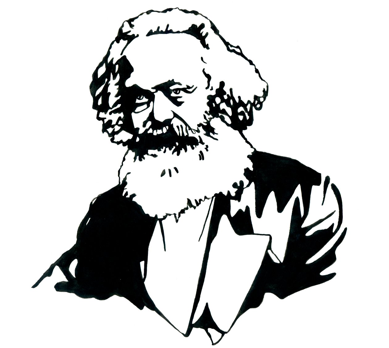 Porträt von Karl Marx (1818-1883), Philosoph und politischer Theoretiker. von Alessandro Lonati