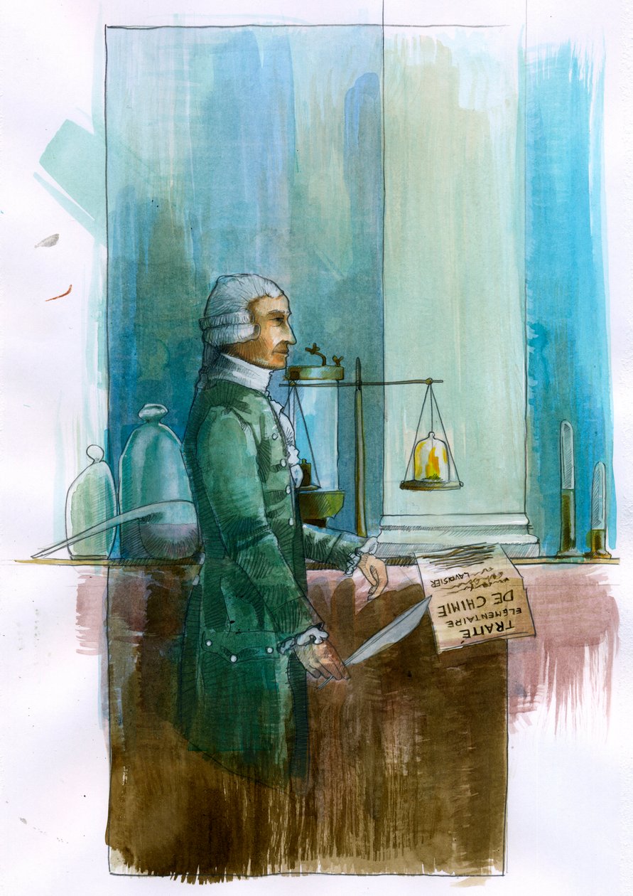 Darstellung von Antoine Lavoisier (1743-1794) französischer Chemiker, Philosoph und Ökonom von Alessandro Lonati