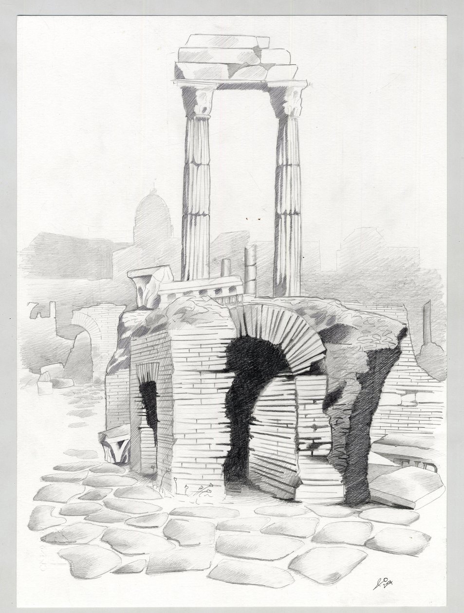 Ruinen der römischen Ära in Rom, Forum (foro romano) von Alessandro Lonati
