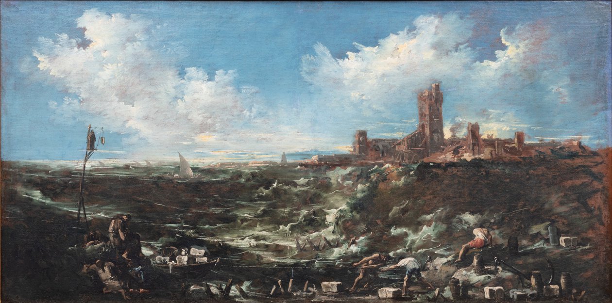 Das Gebet der Mönche am Meer von Alessandro Magnasco