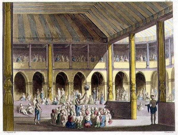 Brahmanen singen Loblieder auf den Gott Rama, aus 