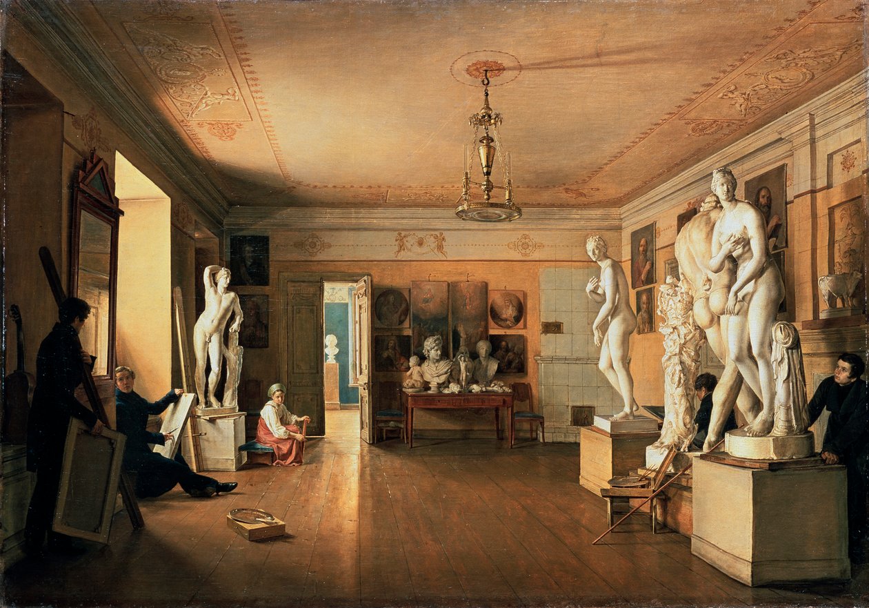 Atelier des Künstlers Alexei Venetsianov in St. Petersburg von Alexander Alexeyev