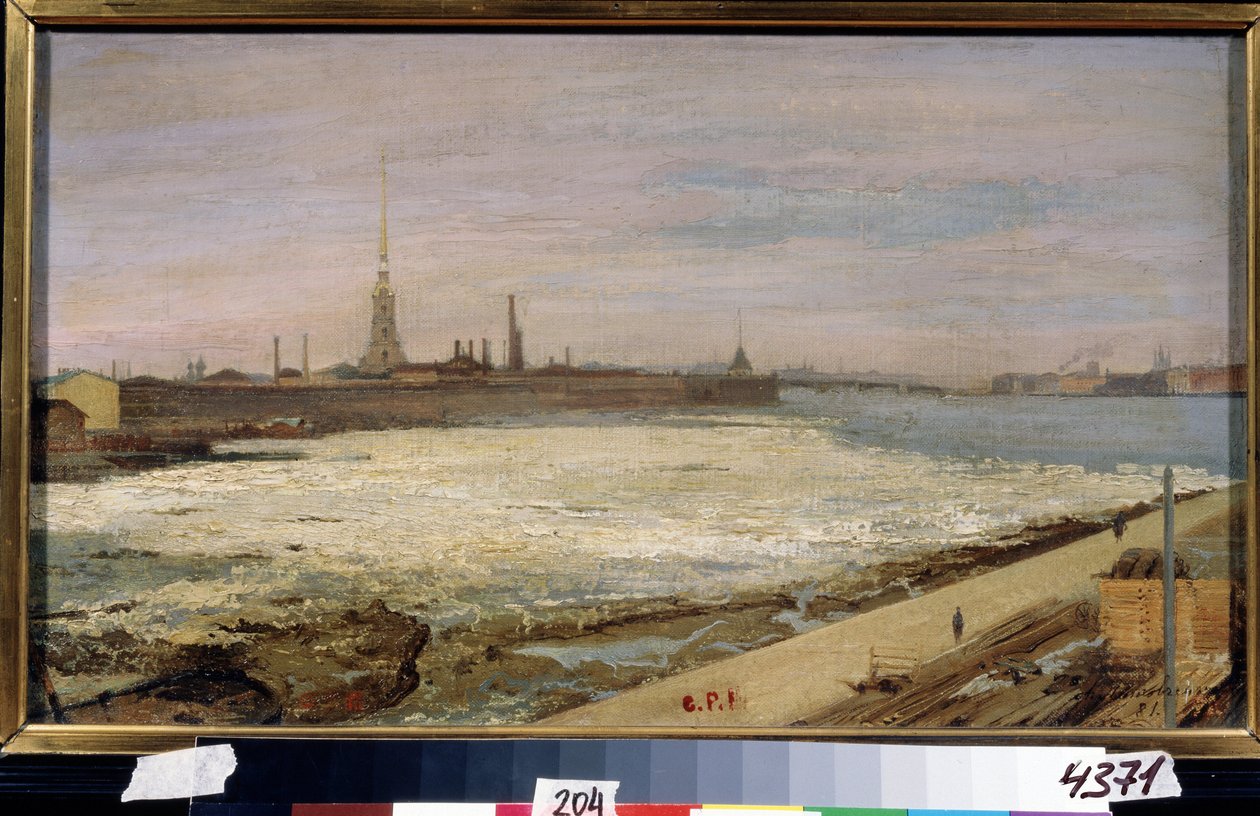 Eisdrift in St. Petersburg von Alexander Dimitrievitch Litovtchenko