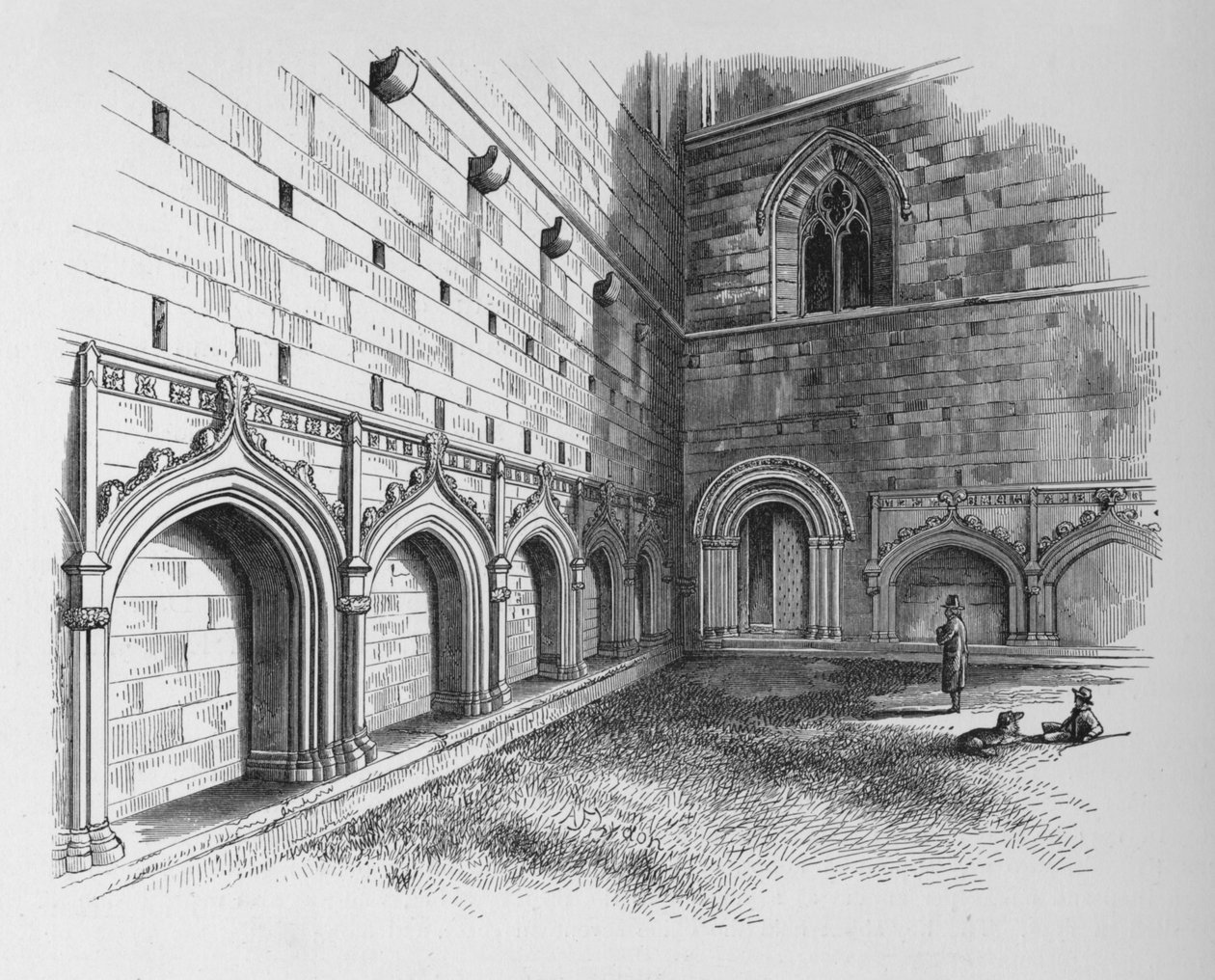 Die Kreuzgänge, Melrose Abbey, ca. 1880, 1897 von Alexander Francis Lydon
