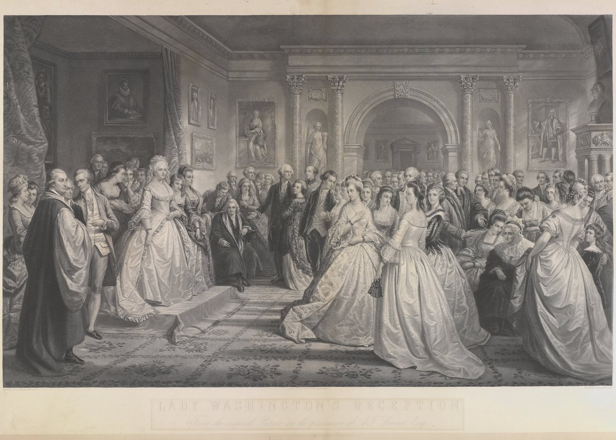 Alexander Hay Ritchie – Der Republikanische Hof (Lady Washingtons Empfangstag) nach Daniel Huntington von Alexander Hay Ritchie