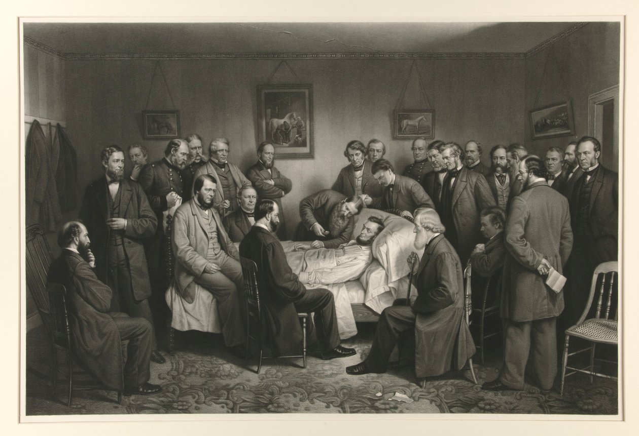Lincoln auf seinem Sterbebett von Alexander Hay Ritchie
