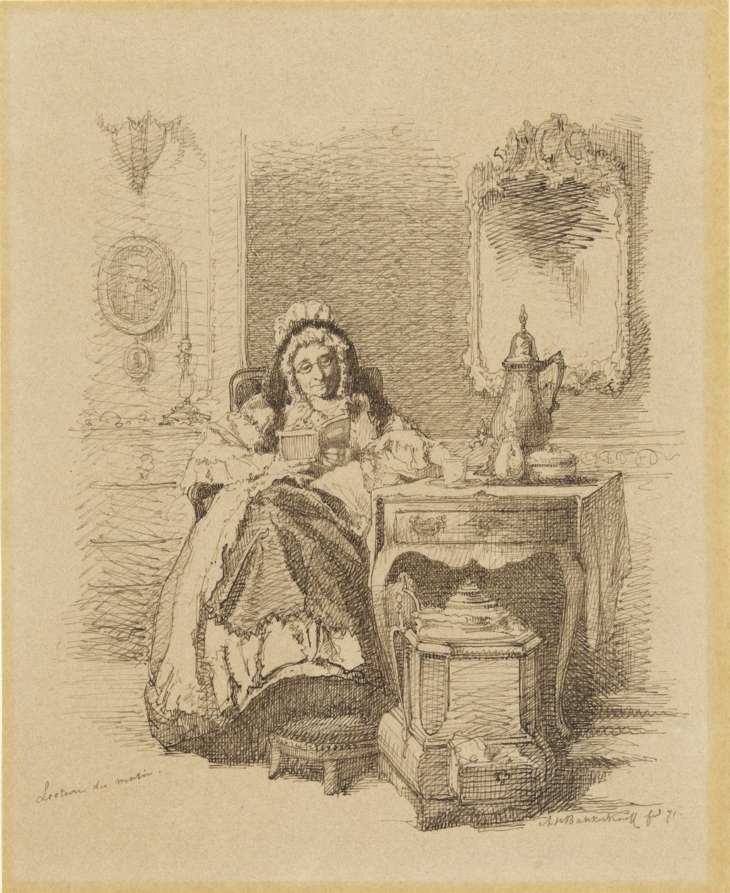 Lesende alte Dame von Alexander Hugo Bakker Korff