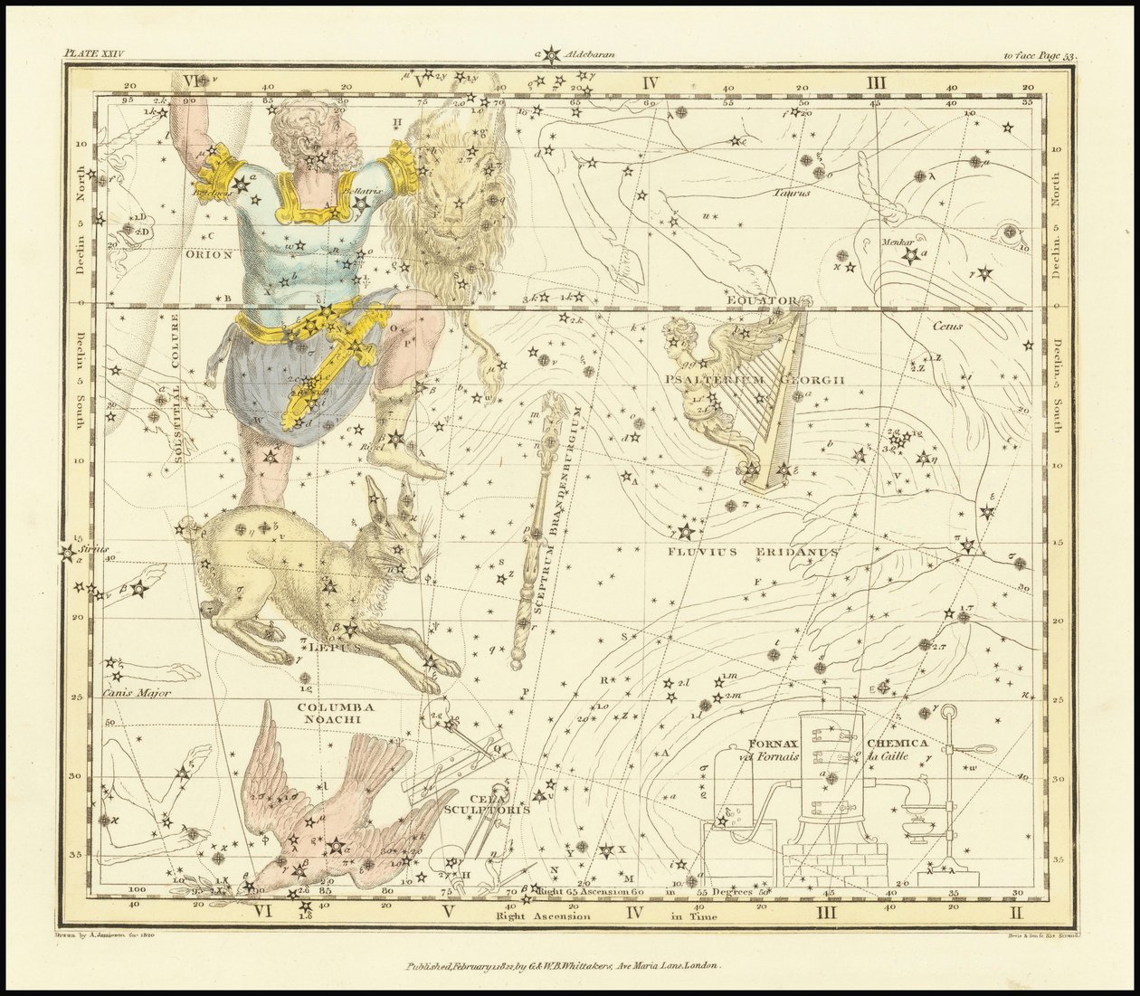 1822 - Alexander Jamieson - Orion, Psaltriem Georgii, Zepter Brandenburgium, Hase und Taube Noachi von Alexander Jamieson