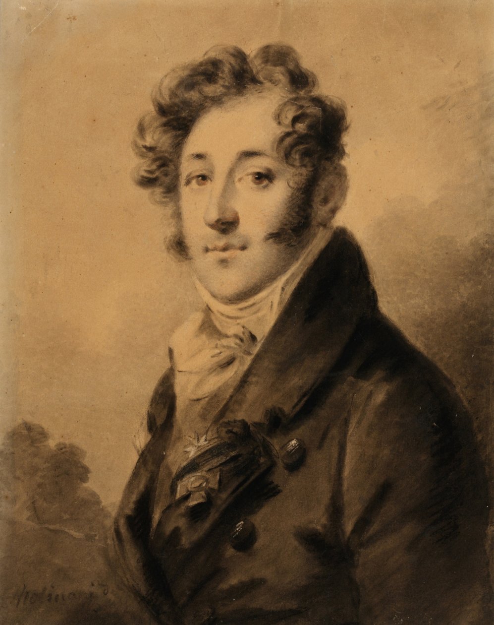 Porträt von Konstantin Jakowlewitsch Bulgakow von Alexander Molinari