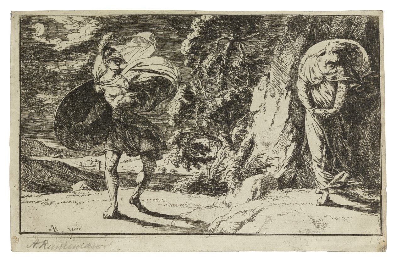 Fingal trifft Carbon Carglass, ca. 1774 von Alexander Runciman