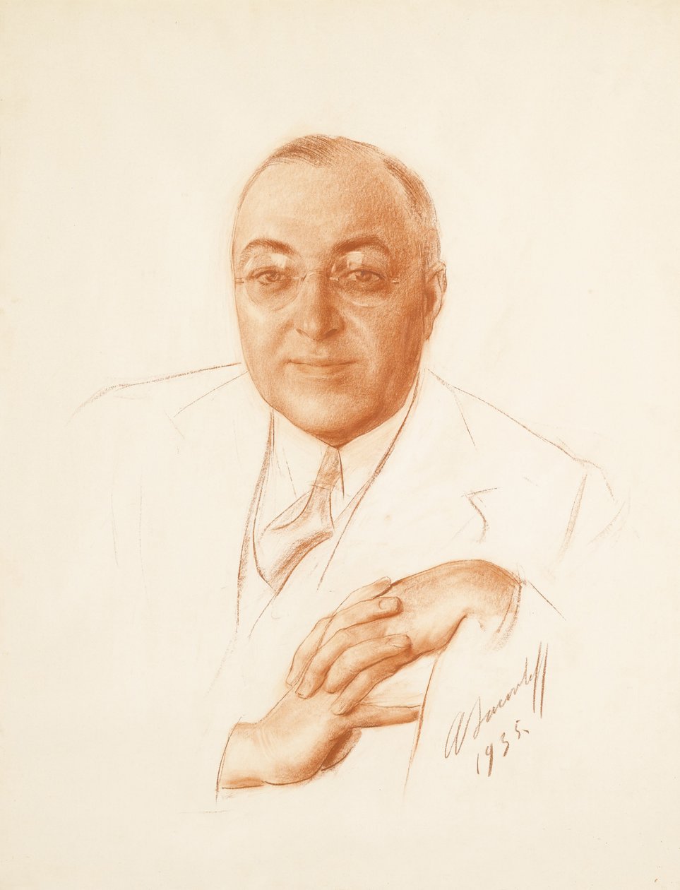 Porträt von Boris Alexandrowitsch Bachmetjew 1880-1951, 1935 von Alexander Yevgenyevich Yakovlev