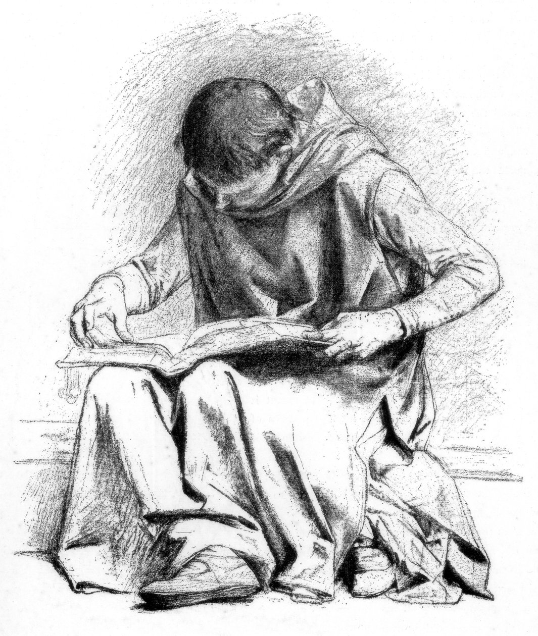 Studie für Die Erziehung des Heiligen Ludwig Pantheon, ca. 1880-1882 von Alexandre Cabanel