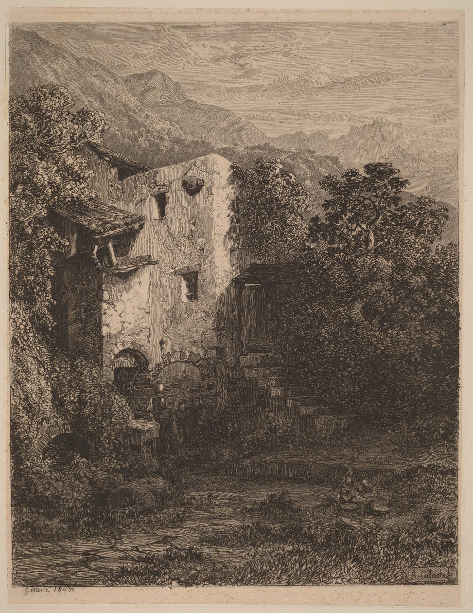 Verfallenes Haus von Alexandre Calame