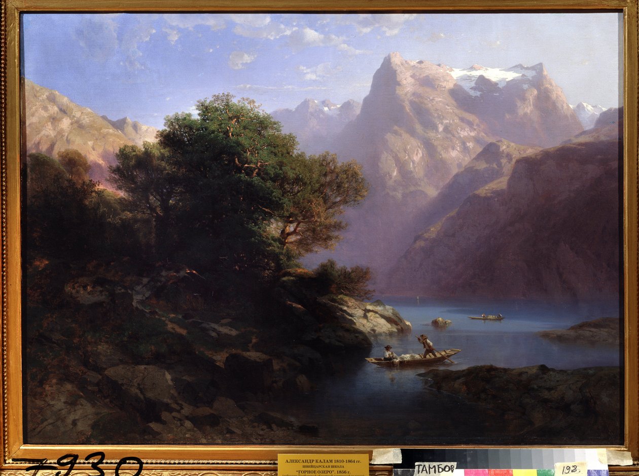 Berglandschaft mit See in der Schweiz von Alexandre Calame