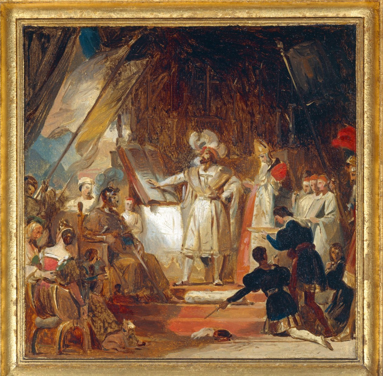 Franz I. wird von Bayard zum Ritter geschlagen von Alexandre Evariste Fragonard