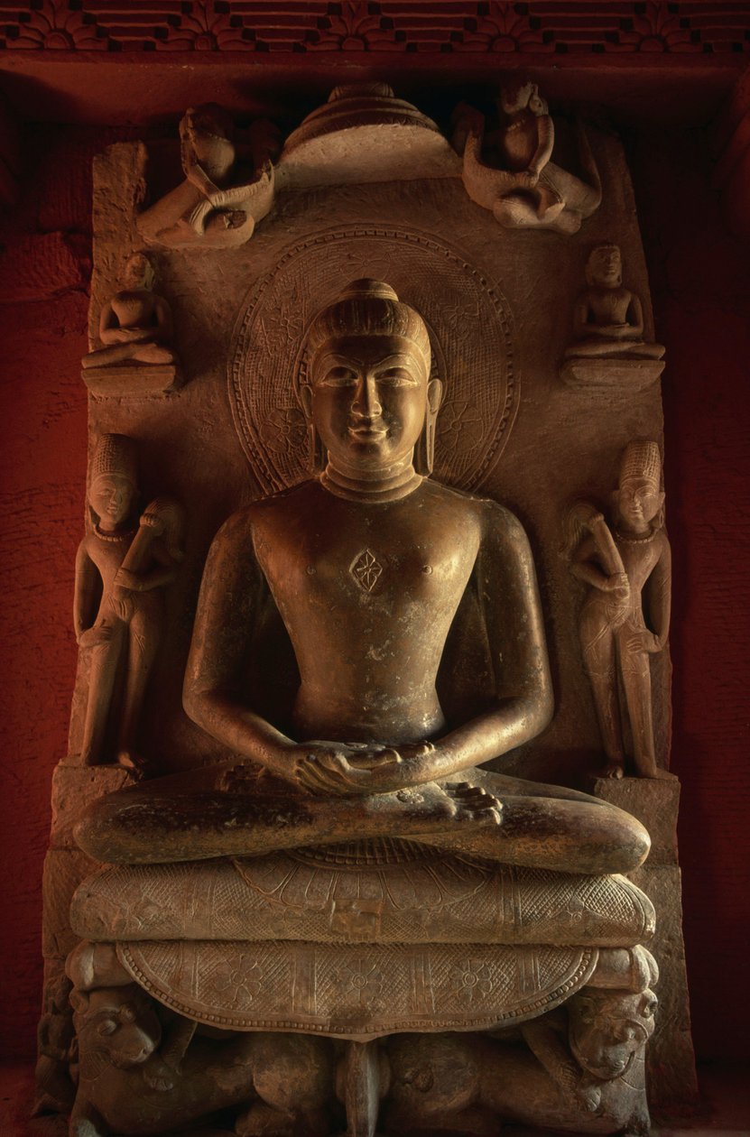 Tirthankara-Statue, Jain-Tempel Nr. 24, Deogarh, Uttar Pradesh, Indien, 8.-17. Jahrhundert von Nicolas Toussaint Charlet