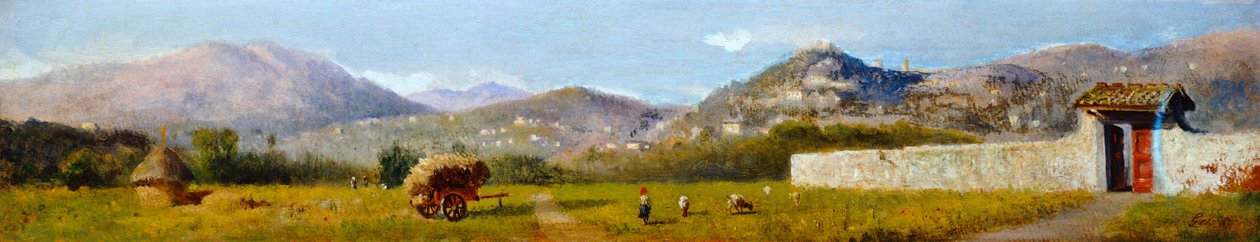Toskanische Landschaft von Lorenzo Gelati von Nicolas Toussaint Charlet