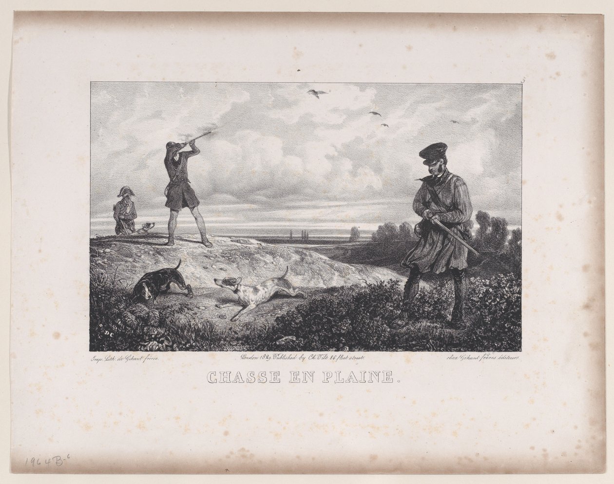 Jagd auf dem Feld, aus der Serie Jagdszenen, 1829 von Alexandre Gabriel Decamps