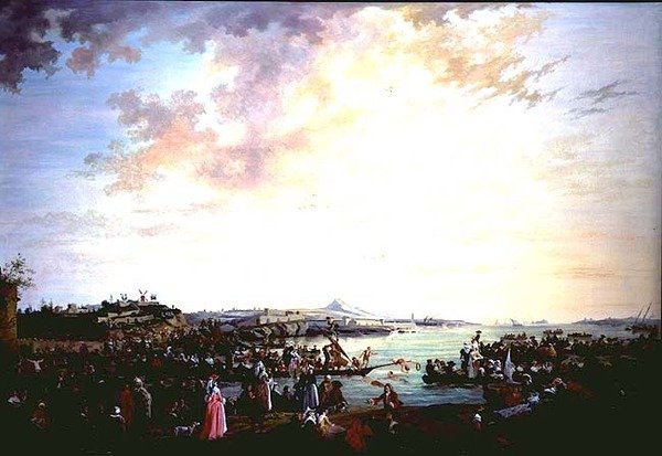 Blick auf den Fluss Tejo, Portugal von Alexandre Jean Noel