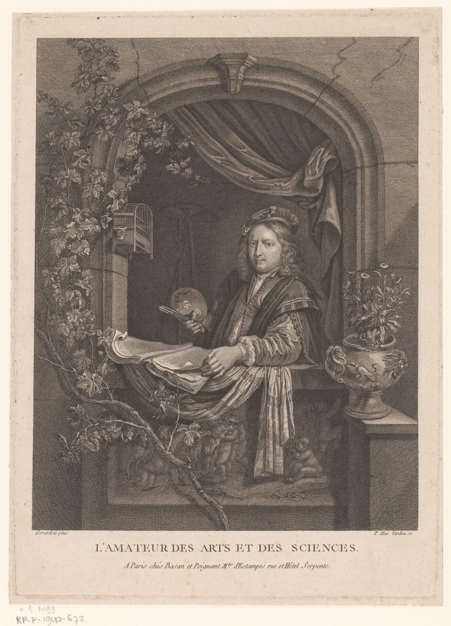 Selbstporträt von Gerard Dou von Alexandre Tardieu