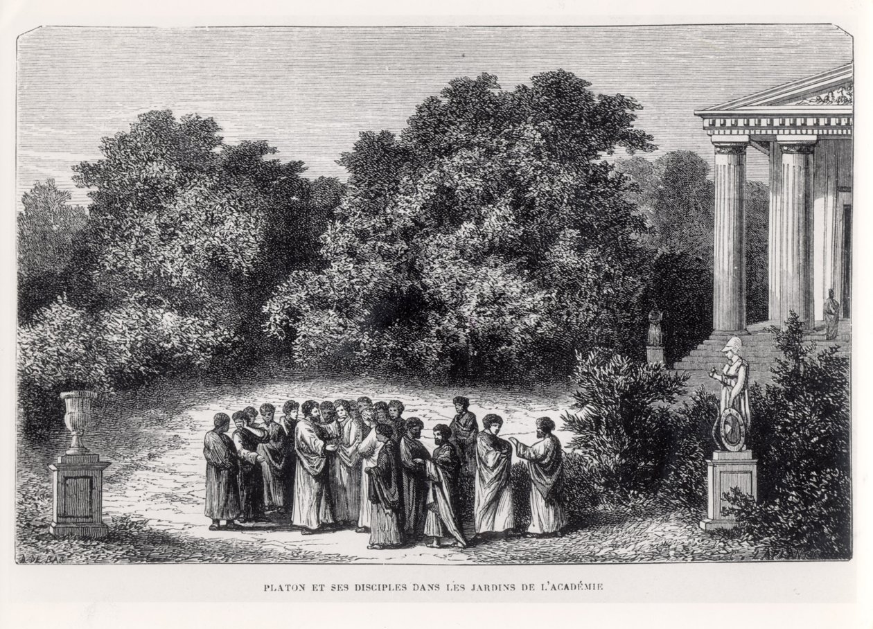 Plato und seine Schüler im Garten der Akademie, aus 
