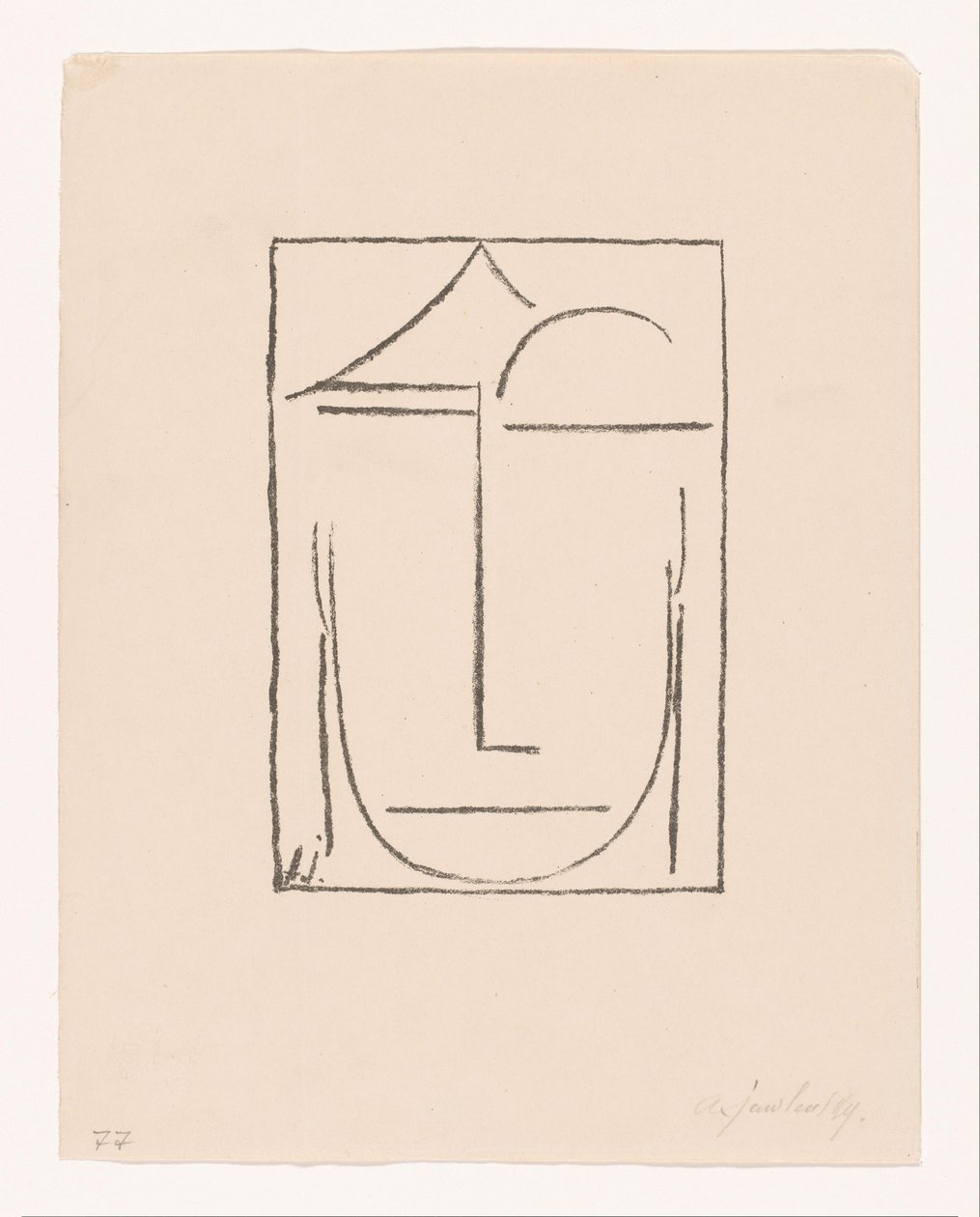Unbetitelt (Kopf) von Alexei Jawlensky (signed by artist)